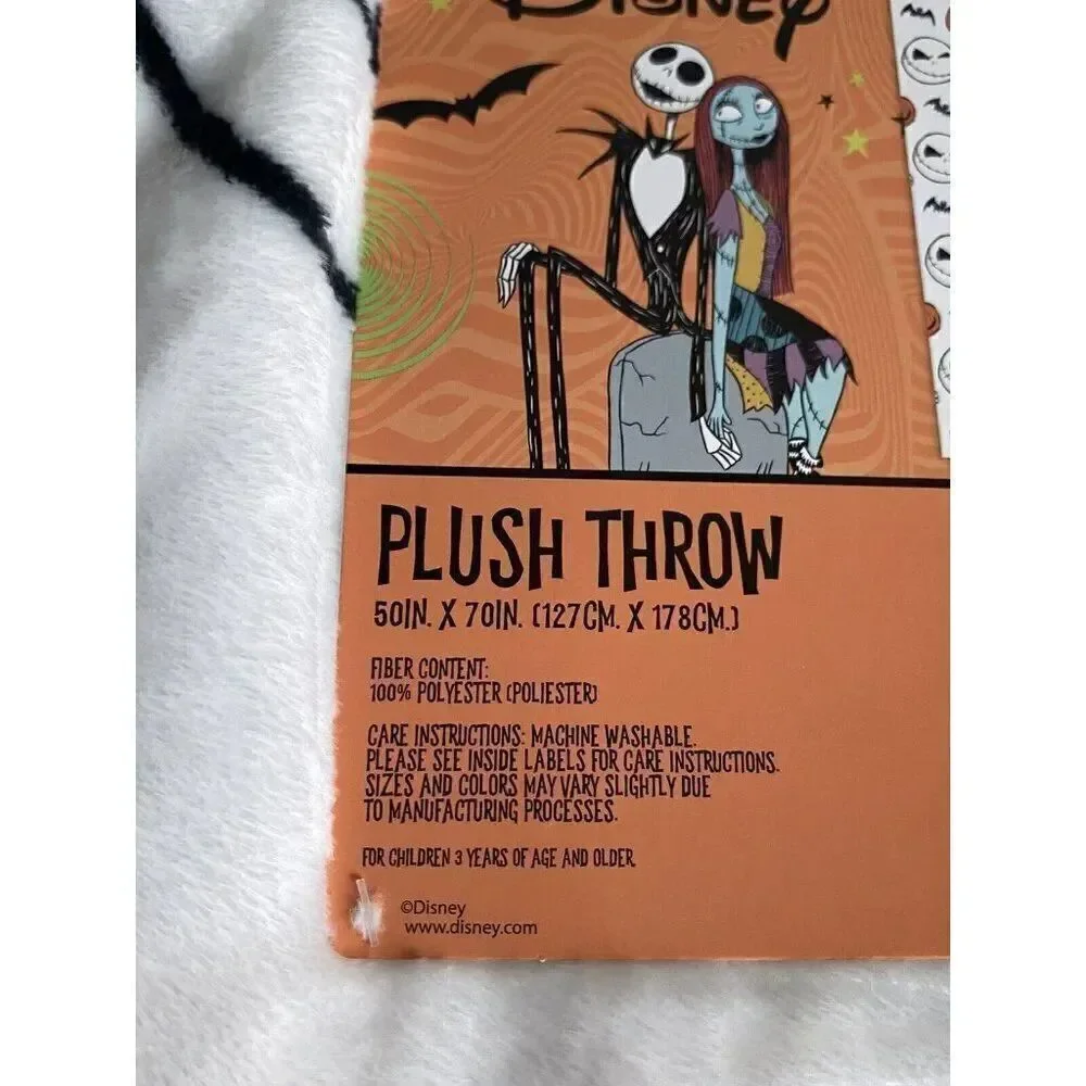 Nightmare Before Christmas Plush Throw Blanket 50X70” Jack Skellington Pumpkin‎